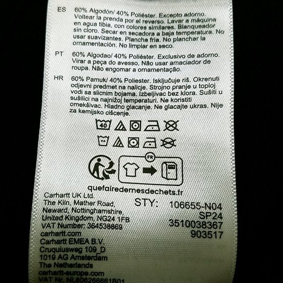 Carhartt Men’s Force Logo Hoodie Black Size Small NWT - Picture 10 of 13